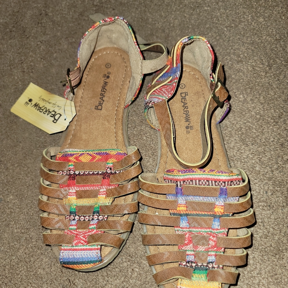 BearPaw Sandals size 4 kids